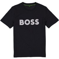 BOSS Green Herren T-Shirt blau Baumwolle von BOSS Green