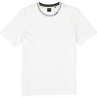 BOSS Green Herren T-Shirt weiß Baumwolle von BOSS Green