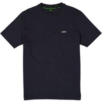 BOSS Green Herren T-Shirt blau Baumwolle von BOSS Green