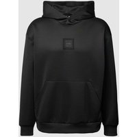 BOSS Green Hoodie mit Strukturmuster Modell 'Sly Lotus' in Black, Größe XL von BOSS Green