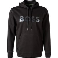 BOSS Green Herren Hoodie schwarz Baumwolle Logo und Motiv von BOSS Green