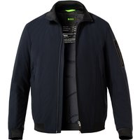 BOSS Green Herren Blouson blau Mikrofaser unifarben von BOSS Green