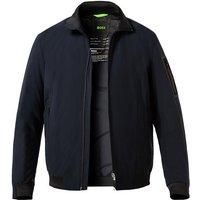 BOSS Green Herren Blouson blau Mikrofaser unifarben von BOSS Green