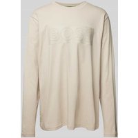 BOSS Green Longsleeve mit Label-Print Modell 'Togn' in Beige, Größe L von BOSS Green