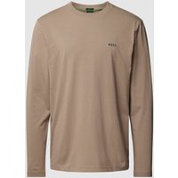 BOSS Green Longsleeve mit Label-Print in Sand, Größe M von BOSS Green