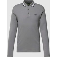 BOSS Green Longsleeve mit Polokragen Modell 'Plisy' in Anthrazit, Größe XXL von BOSS Green