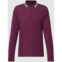 BOSS Green Longsleeve mit Polokragen Modell 'Plisy' in Bordeaux, Größe XXL von BOSS Green