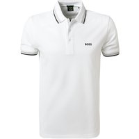 BOSS Green Herren Polo-Shirt weiß Baumwoll-Piqué von BOSS Green