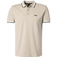 BOSS Green Herren Polo-Shirt beige Baumwoll-Piqué von BOSS Green