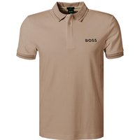 BOSS Green Herren Polo-Shirt beige Baumwoll-Jersey Slim Fit von BOSS Green