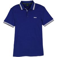 BOSS Green Herren Polo-Shirt blau Baumwoll-Piqué von BOSS Green