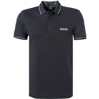 BOSS Green Herren Polo-Shirt grau Baumwoll-Jersey Slim Fit von BOSS Green