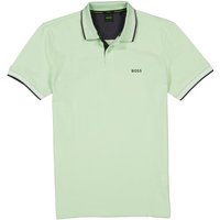 BOSS Green Herren Polo-Shirt grün Baumwoll-Piqué Slim Fit von BOSS Green