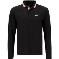 BOSS Green Herren Polo-Shirt schwarz Baumwoll-Piqué von BOSS Green