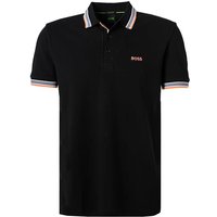 BOSS Green Herren Polo-Shirt schwarz Baumwoll-Piqué von BOSS Green