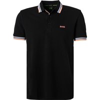 BOSS Green Herren Polo-Shirt schwarz Baumwoll-Piqué von BOSS Green