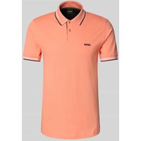 BOSS Green Poloshirt mit Label-Detail Modell 'Paul' in Lachs, Größe L von BOSS Green