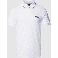 BOSS Green Poloshirt mit Label-Detail Modell 'Philix' in Weiss, Größe M von BOSS Green
