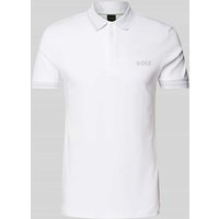 BOSS Green Poloshirt mit Label-Print Modell 'Paule' in Weiss, Größe XXL von BOSS Green