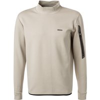 BOSS Green Herren Sweatshirt beige Baumwolle unifarben von BOSS Green