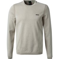 BOSS Green Herren Pullover beige Baumwolle unifarben von BOSS Green