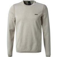 BOSS Green Herren Pullover beige Baumwolle unifarben von BOSS Green