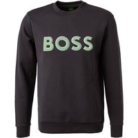 BOSS Green Herren Sweatshirt grau Baumwolle Logo und Motiv von BOSS Green