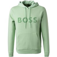 BOSS Green Herren Hoodie grün Baumwolle Logo und Motiv von BOSS Green