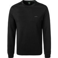 BOSS Green Herren Sweatshirt schwarz Baumwolle unifarben von BOSS Green
