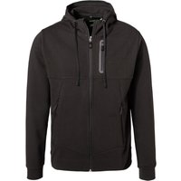 BOSS Green Herren Sweatjacke schwarz Baumwolle unifarben von BOSS Green