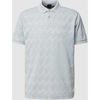 BOSS Green Regular Fit Poloshirt mit Allover-Muster Modell 'Pirax' in Hellgrau, Größe M von BOSS Green