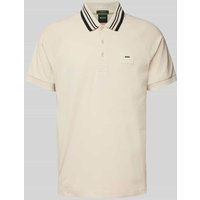 BOSS Green Regular Fit Poloshirt mit Label-Badge Modell 'Paddy' in Beige, Größe XXL von BOSS Green