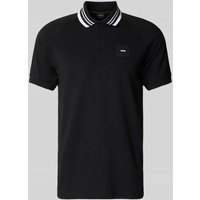 BOSS Green Regular Fit Poloshirt mit Label-Badge Modell 'Paddy' in Black, Größe M von BOSS Green