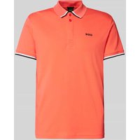 BOSS Green Regular Fit Poloshirt mit Label-Print Modell 'Paddy Lux Heritage' in Fuchsia, Größe XXL von BOSS Green