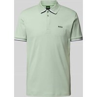 BOSS Green Regular Fit Poloshirt mit Label-Print Modell 'Paddy Lux Heritage' in Mint, Größe XXL von BOSS Green