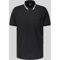 BOSS Green Regular Fit Poloshirt mit Label-Print Modell 'Paddy' in Dunkelblau, Größe XXXL von BOSS Green