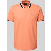 BOSS Green Regular Fit Poloshirt mit Label-Print Modell 'Paddy' in Lachs, Größe XXL von BOSS Green