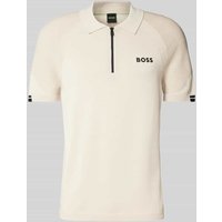 BOSS Green Regular Fit Poloshirt mit Label-Print Modell 'Perform-Max' in Beige, Größe XXL von BOSS Green