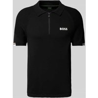 BOSS Green Regular Fit Poloshirt mit Label-Print Modell 'Perform-Max' in Black, Größe XL von BOSS Green
