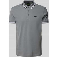 BOSS Green Regular Fit Poloshirt mit Label-Stitching Modell 'PADDY' in Anthrazit, Größe L von BOSS Green