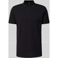 BOSS Green Regular Fit Poloshirt mit Label-Stitching Modell 'PADDY' in Black, Größe L von BOSS Green