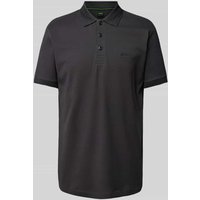 BOSS Green Regular Fit Poloshirt mit Label-Stitching Modell 'PADDY' in Dunkelgrau, Größe L von BOSS Green