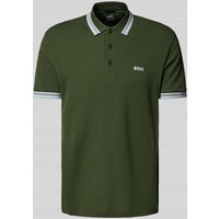 BOSS Green Regular Fit Poloshirt mit Label-Stitching Modell 'PADDY' in Dunkelgruen, Größe M BOSS Green Regular Fit Poloshirt mit Label-Stitching Modell 'PADDY' in Dunkelgruen, Größe M von BOSS Green