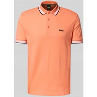 BOSS Green Regular Fit Poloshirt mit Label-Stitching Modell 'PADDY' in Hellrot, Größe XXL von BOSS Green