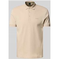 BOSS Green Regular Fit Poloshirt mit Label-Stitching Modell 'PADDY' in Sand, Größe XXXL von BOSS Green