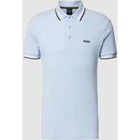 BOSS Green Regular Fit Poloshirt mit Label-Stitching Modell 'Paddy' in Blau, Größe S von BOSS Green