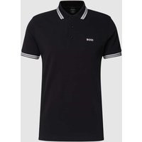 BOSS Green Regular Fit Poloshirt mit Label-Stitching Modell 'Paddy' in Dunkelblau, Größe L von BOSS Green