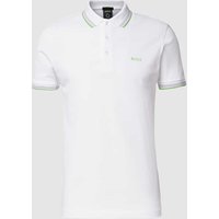 BOSS Green Regular Fit Poloshirt mit Label-Stitching Modell 'Paddy' in Weiss, Größe S von BOSS Green