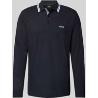 BOSS Green Regular Fit Poloshirt mit Label Stitching Modell 'PLISY' in Dunkelblau, Größe XXL von BOSS Green