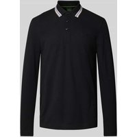 BOSS Green Regular Fit Poloshirt mit Label-Stitching in Anthrazit, Größe S von BOSS Green